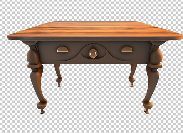 Table 3D vectorielle pour la présentation d'objets Table supérieure vide sur fond isolé