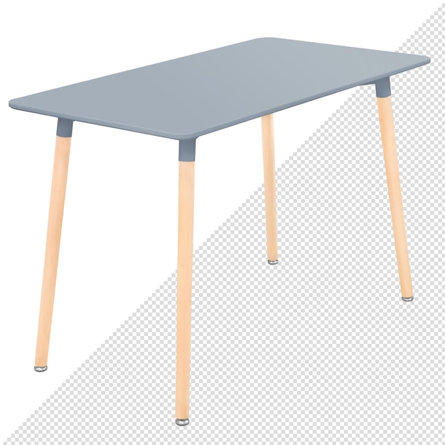 Table au design moderne. Isolé de l'arrière-plan. Vue de différents côtés