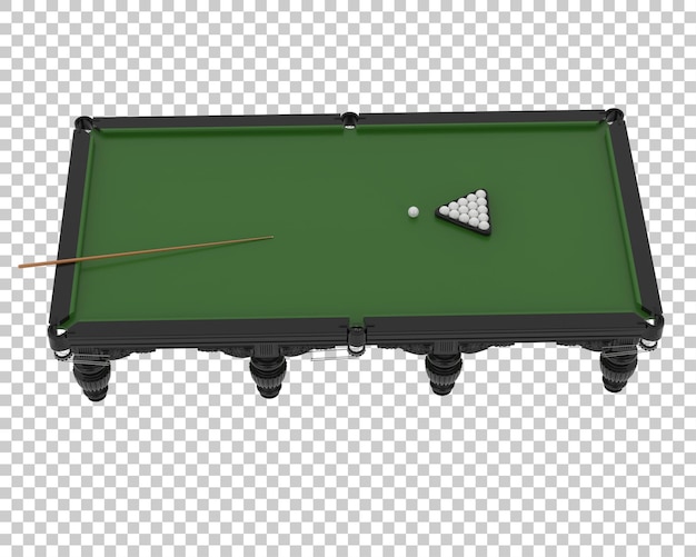 Table de billard isolée sur le fond illustration de rendu 3D