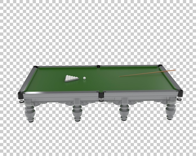 PSD table de billard isolée sur le fond illustration de rendu 3d