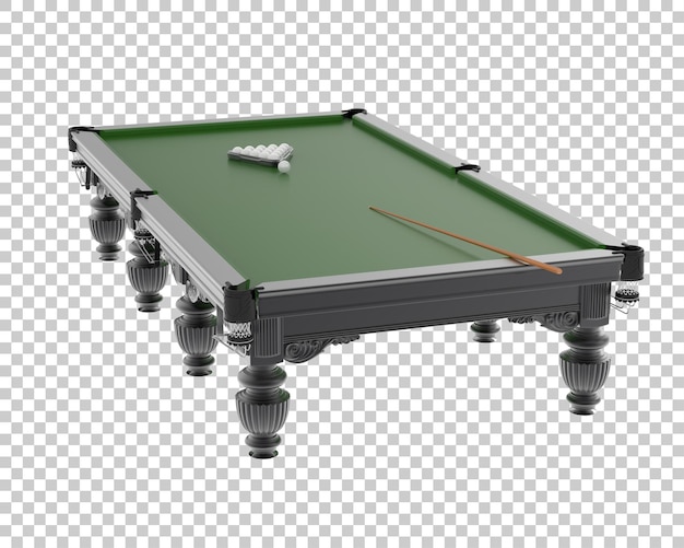 Table de billard isolée sur le fond illustration de rendu 3D