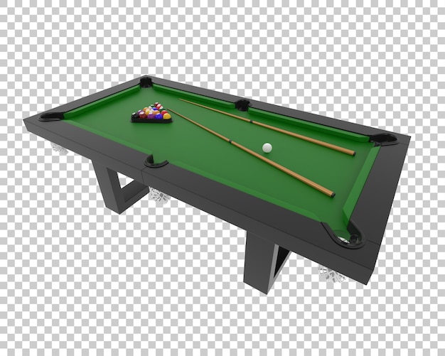 PSD table de billard isolée sur fond transparent illustration du rendu 3d