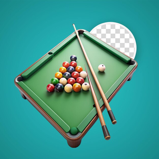 PSD table de billard isolée sur un fond transparent