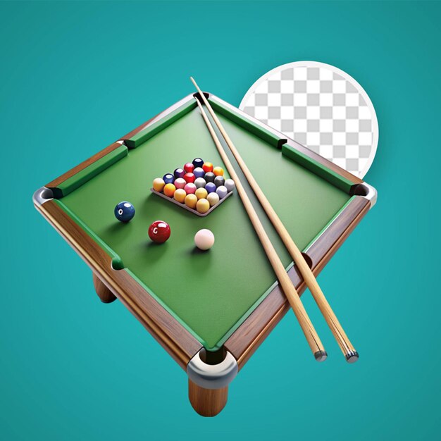 PSD table de billard isolée sur un fond transparent