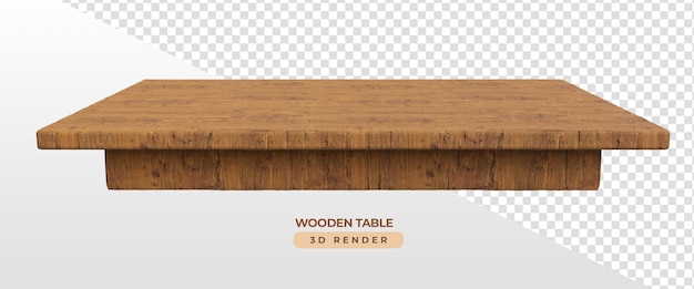 Table en bois avec fond transparent