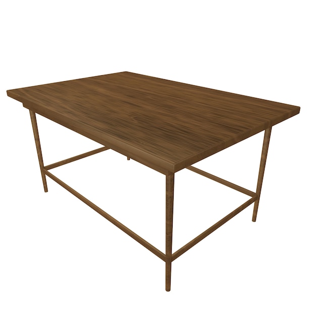 PSD table en bois isolée sur fond transparent