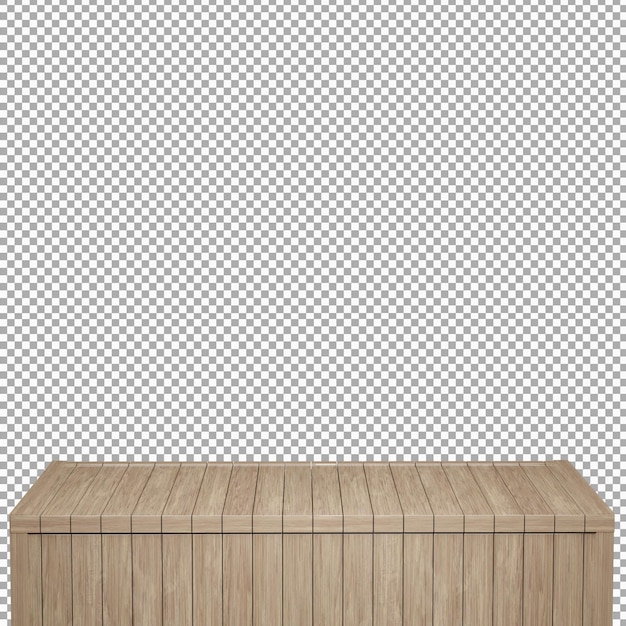 Table en bois réaliste vue de dessus de la planche de bois rendu 3d isolé