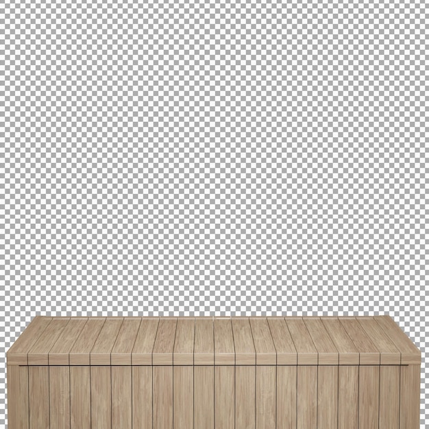 Table En Bois Réaliste Vue De Dessus De La Planche De Bois Rendu 3d Isolé