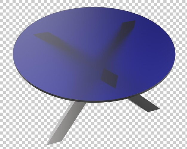 PSD table à café isolée sur un fond transparent illustration de rendu 3d