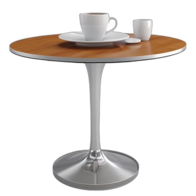 Table De Café Psd Sur Un Fond Blanc