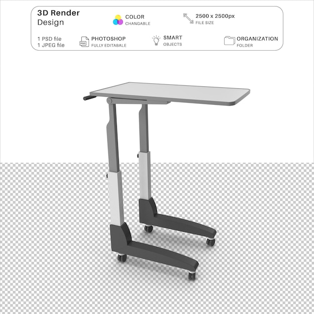 Table De Chevet De L'hôpital Fichier Psd De Modélisation 3d