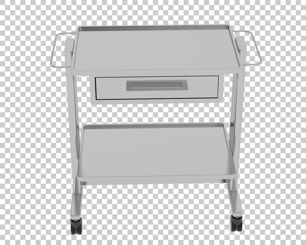 PSD table d'hôpital sur fond transparent illustration de rendu 3d