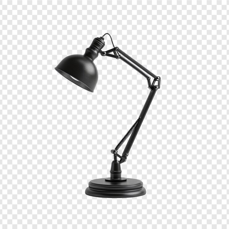 PSD table lamp isolated on a transparent background