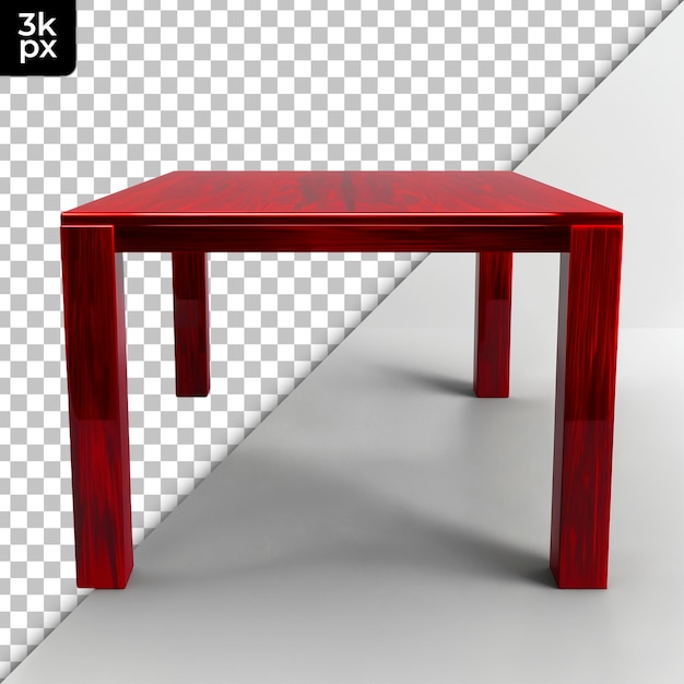 PSD une table à manger en bois isolée sur un fond transparent
