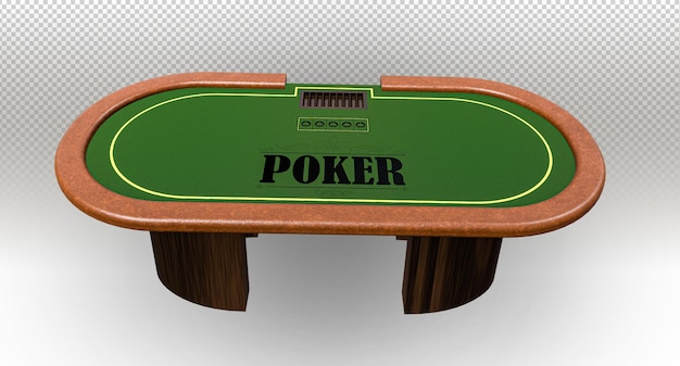 PSD table de poker rendu 3d