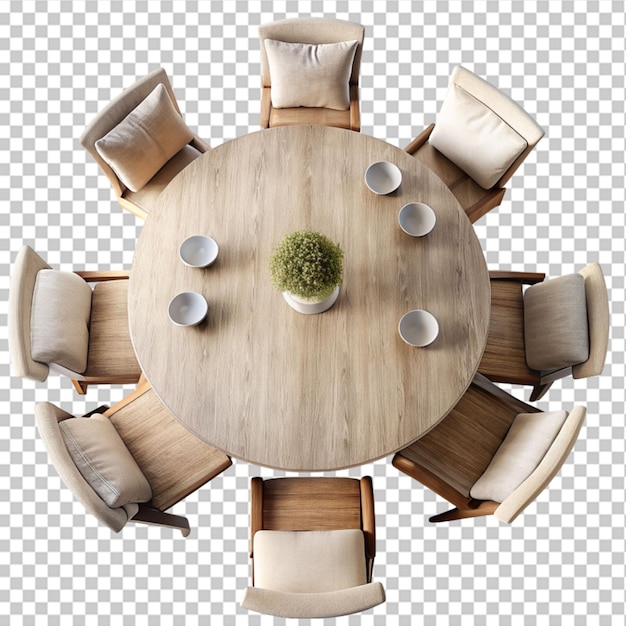 PSD une table de restaurant vide sur un fond transparent