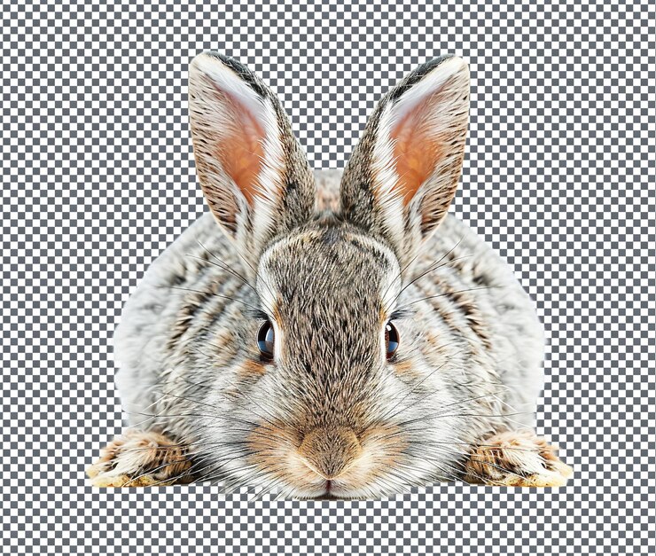 PSD table runner en forme de lapin isolée sur un fond transparent