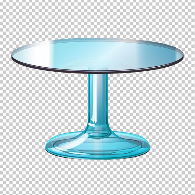 PSD table en verre isolée sur un fond transparent