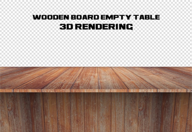 Table vide en bois