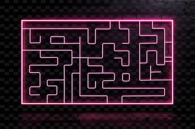 PSD tableau de circuit maze avec un tableau rectangulaire circui forme y2k décor de tableau de circuit créatif