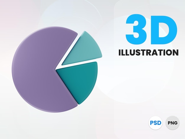 Tableau de pizza illustration 3D fond de bannière de concept d'entreprise