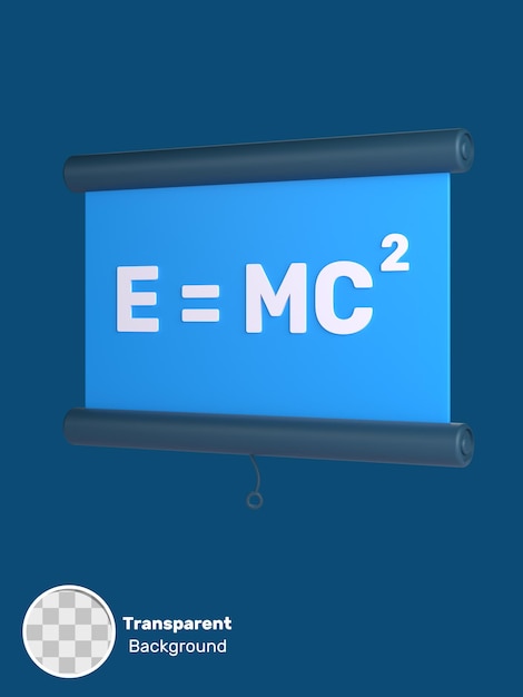 Tableau Roulant 3d Pour L'école Et L'éducation Objet Conceptuel Sur Un Fond Transparent