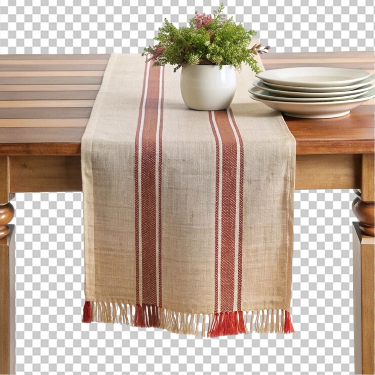 PSD tablecloth with pattern mockup design