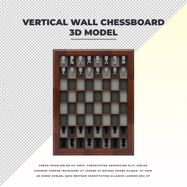Tablero de ajedrez de pared vertical