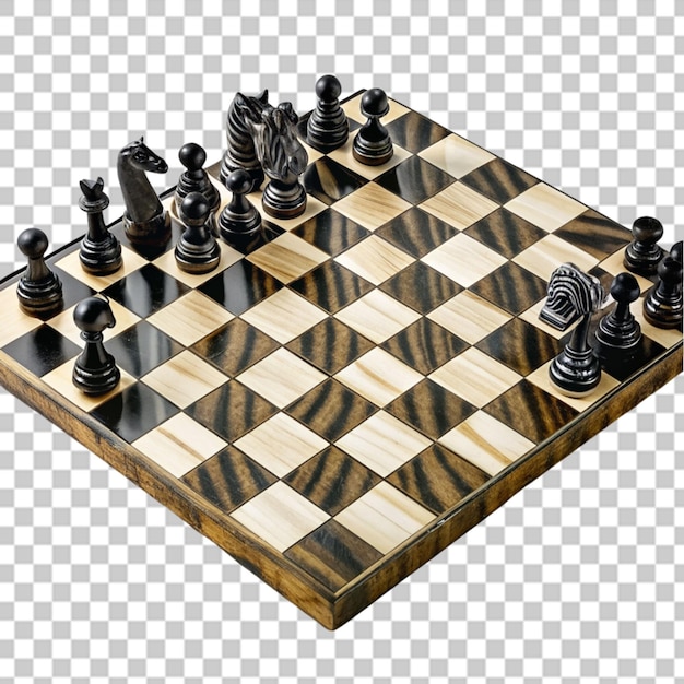 PSD tablero de ajedrez sobre un fondo transparente