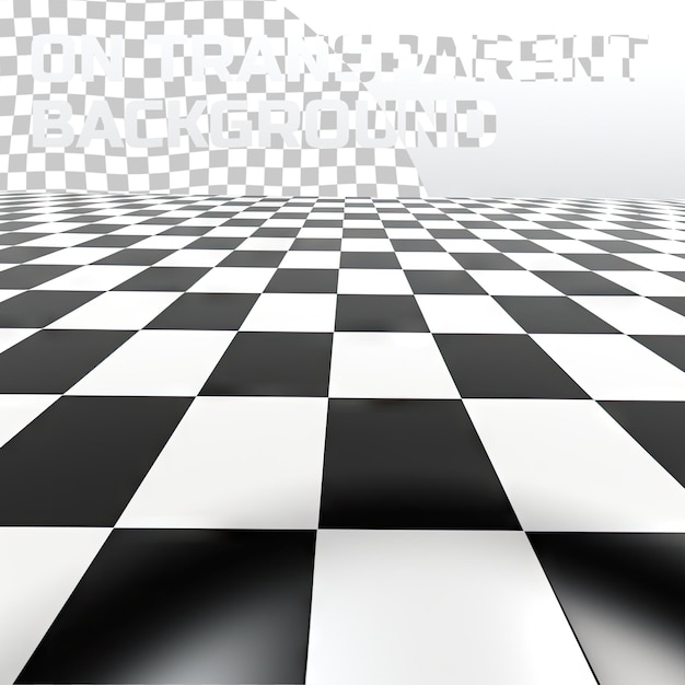 PSD tablero de ajedrez tablero de ajedrez plano a cuadros en perspectiva angular inclinado desapareciendo piso vacío ajedrez