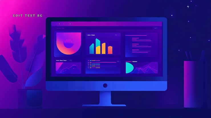 PSD tablero de análisis de datos mostrado en una pantalla de computadora que muestra varios gráficos y gráficos