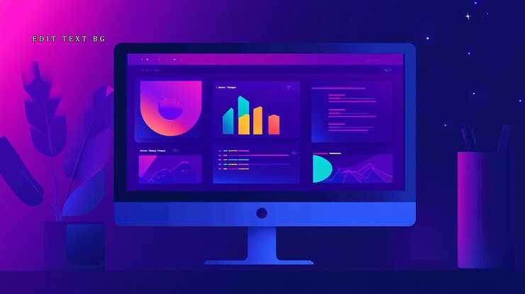 PSD tablero de análisis de datos mostrado en una pantalla de computadora que muestra varios gráficos y gráficos