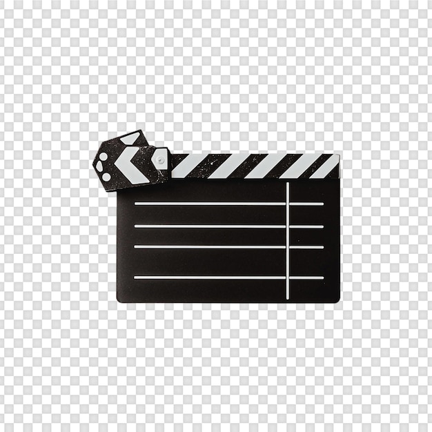 Tablero de azote de película aislado sobre fondo transparente