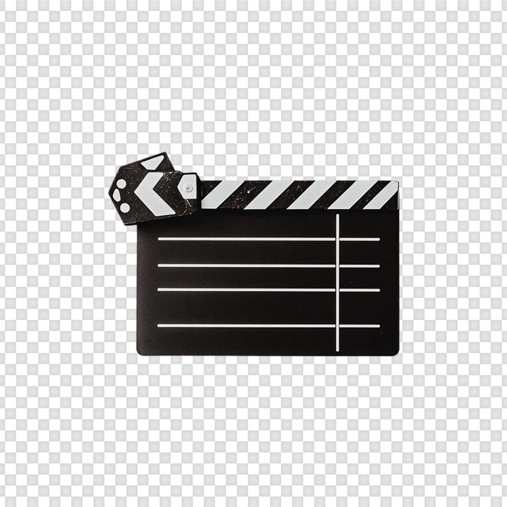 PSD tablero de azote de película aislado sobre fondo transparente