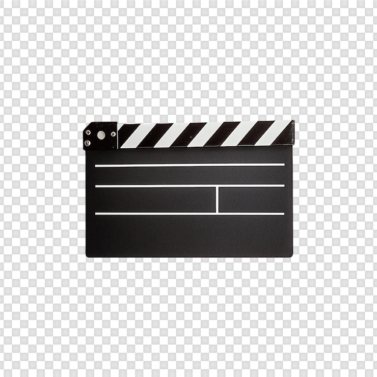 PSD tablero de azote de película aislado sobre fondo transparente