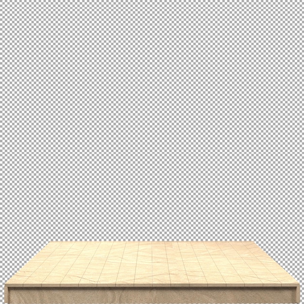 PSD tablero de madera 3d render aislado