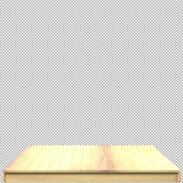 Tablero de madera 3d render aislado