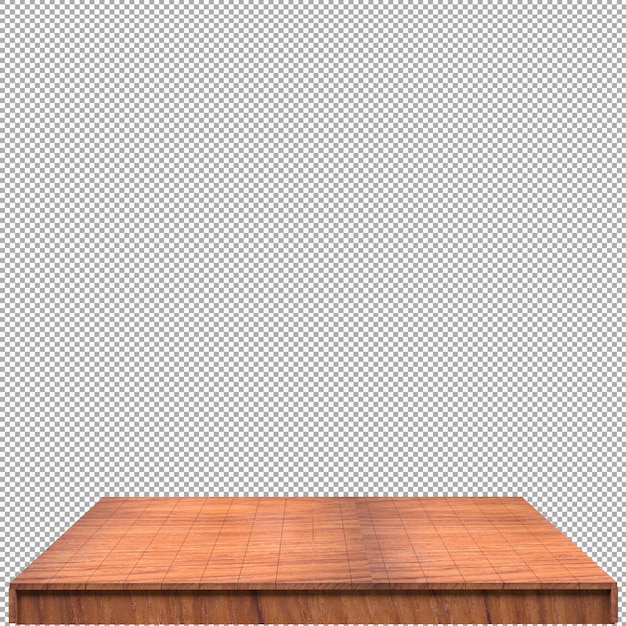 Tablero de madera 3d render aislado