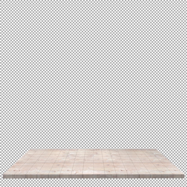 Tablero de madera 3d render aislado