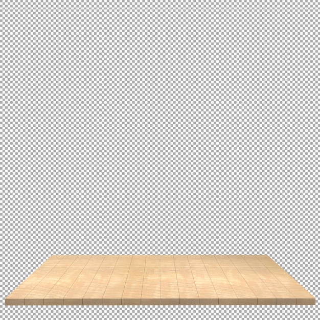 Tablero de madera 3d render aislado