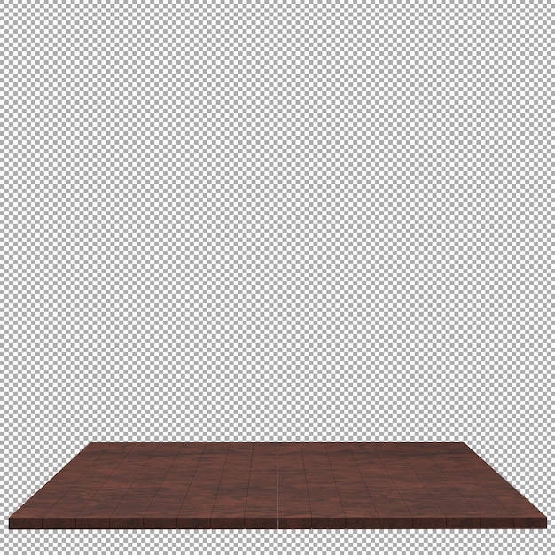 Tablero de madera 3d render aislado