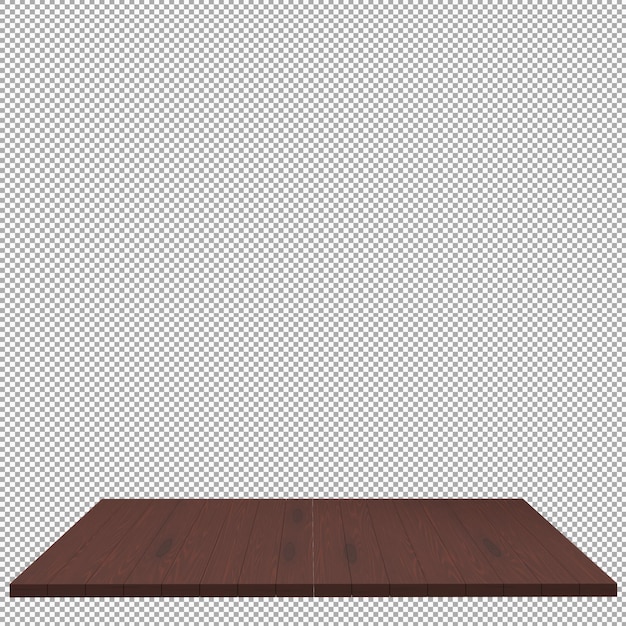 Tablero de madera 3d render aislado