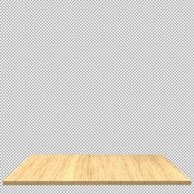 Tablero de madera 3d render aislado