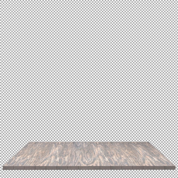 Tablero de madera 3d render aislado