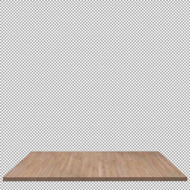 Tablero de madera 3d render aislado