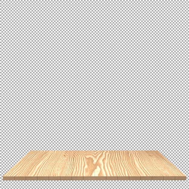 Tablero de madera 3d render aislado