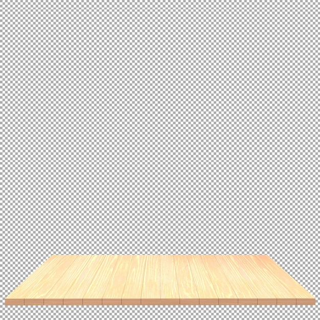 Tablero de madera 3d render aislado