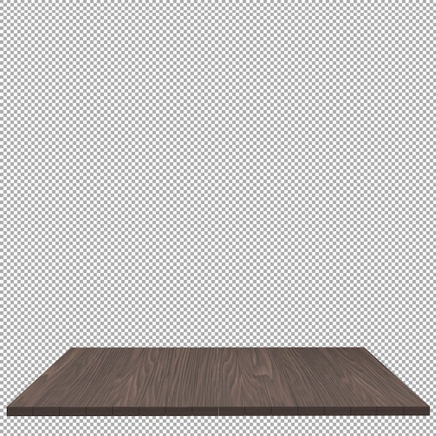 Tablero de madera 3d render aislado