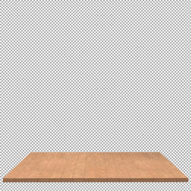 Tablero de madera 3d render aislado