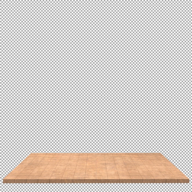 Tablero de madera 3d render aislado